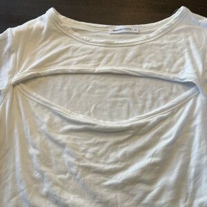 Wasabi + Mint Open Chest White T-Shirt